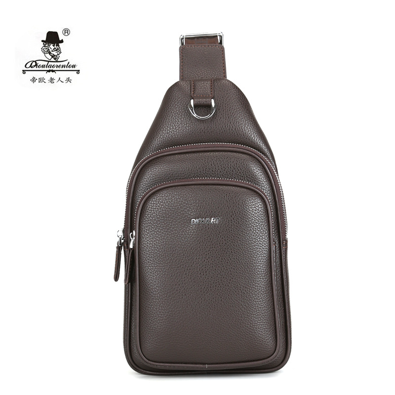 品牌胸包 韩版超纤男包男士单肩包斜挎包拉链休闲小背包