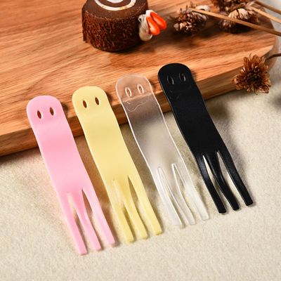 供應加厚壹次性獨立塑料西點水果叉 笑臉蛋糕叉21客同款 100個/包