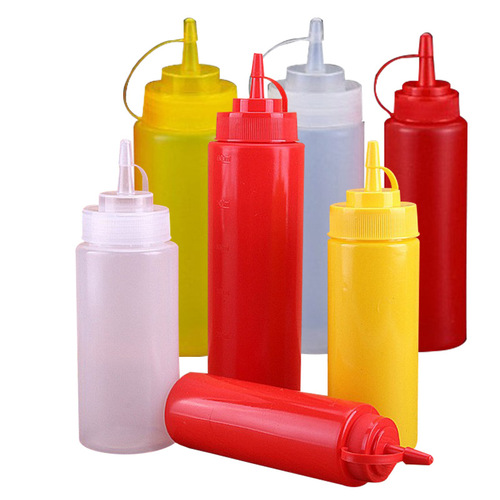Manufacturer wholesale plastic leak-proof squeeze bottle salad sauce cream squeeze bottle jam bottle plastic bottle condiment bottle