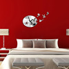 Mute stickers, ecological creative decorations, mirror effect, 3D