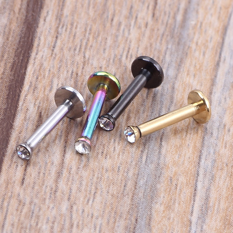 Mixed Color Lip Nail Piercing Jewelry Pack - 8 Pairs Stainless Steel Lip Bar Decoration detail image 4