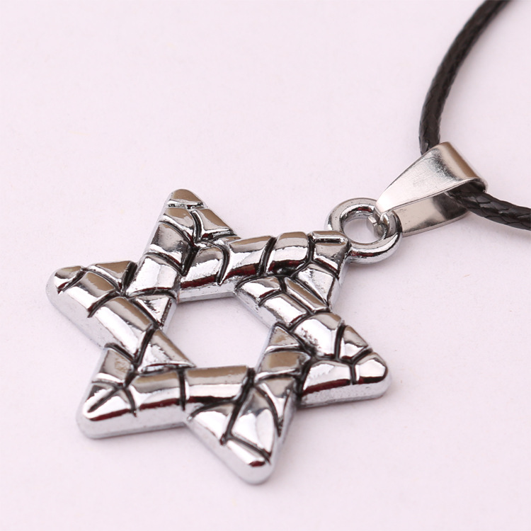 Titanium Steel Hexagram Pendant Necklace For Men Personalised_voghion.com