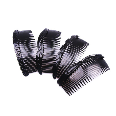 24齒塑料發梳插梳批發 12*5cm加長經典梳子劉海梳老人頭梳發飾品