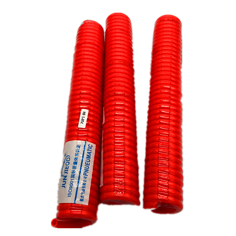 厂家直供 空压机螺旋木工气线 高压弹簧气管 PU气动软管 伸缩气管
