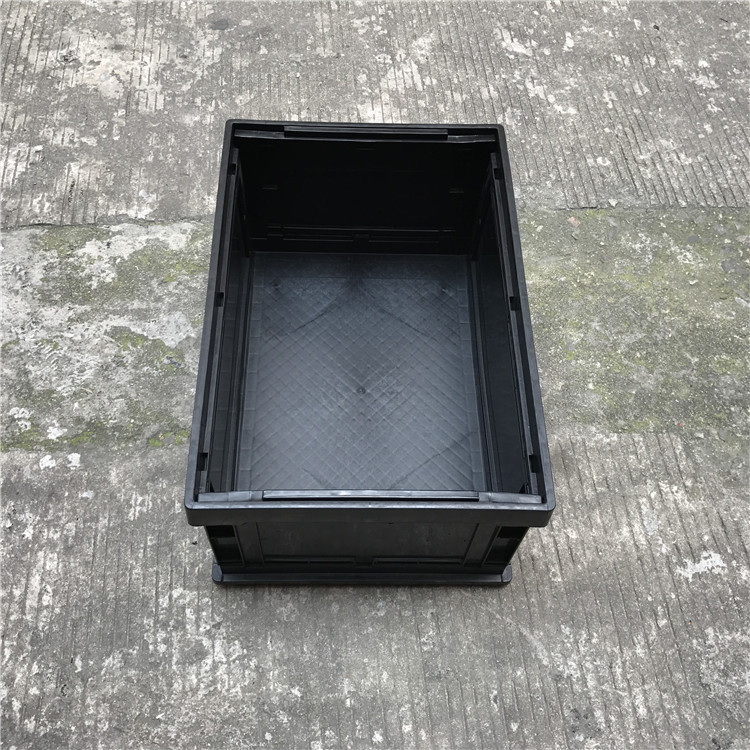 深圳静电塑料折叠箱3001广州 佛山 黑色塑胶折叠箱 可印字