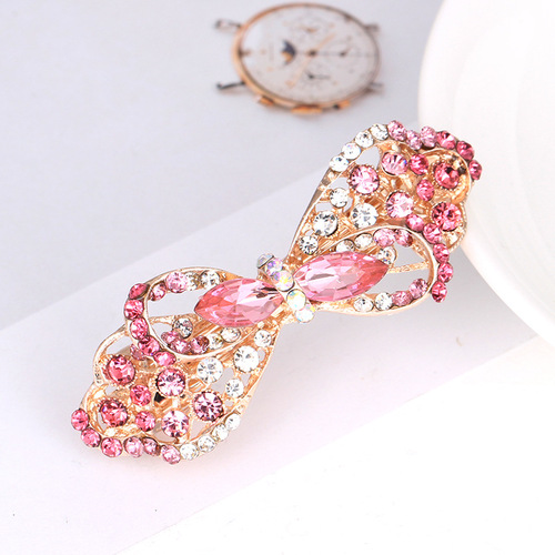 Hair clip hairpin for women girls hair accessories Small women spring hairpin headdress crystal pearl top clip hairpin bow hairpin