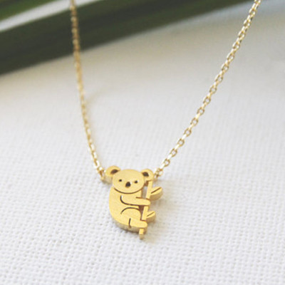 Panda Koala Bear Pendant Necklace display picture 14