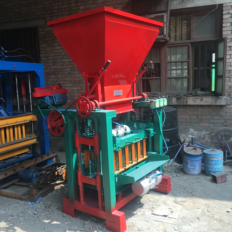 小型移动空心砌块砖机 4-25型免烧水泥砖机 六角护坡砖海绵砖机