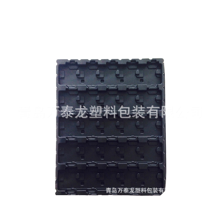 供应PS黑色导电精密电子材料PCB板通用吸塑导电托盘可定制