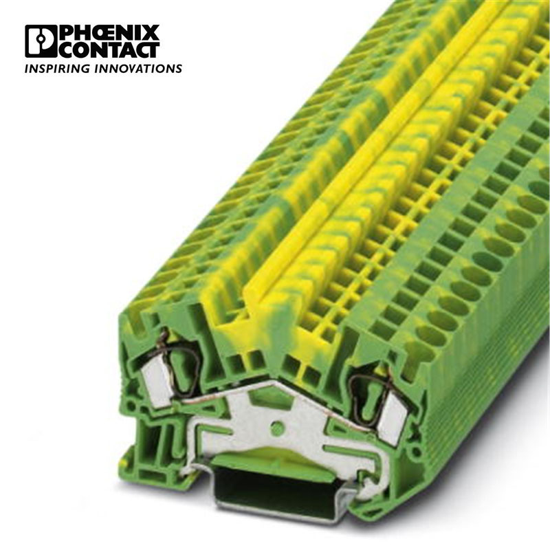 菲尼克斯接地端子4平方弹簧连接凤凰端子-STS 4-PE