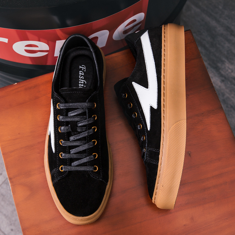 Good source of goods| 2018 Autumn and winter Trend genuine leather Men's Shoes Hip hop personality Trendy shoes new pattern man skate shoes wholesale