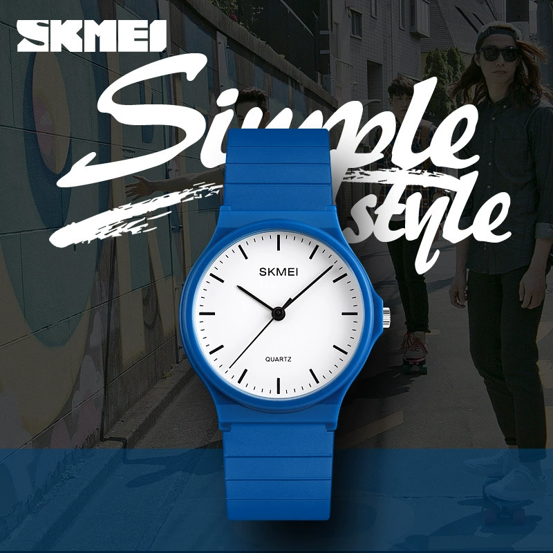 SKMEI новые кварцевые часы, модные простые женские часы для детей и женщин, модель SKMEI