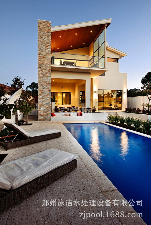 内蒙古包头市私家别墅泳池设计工程  游泳池循环水设备