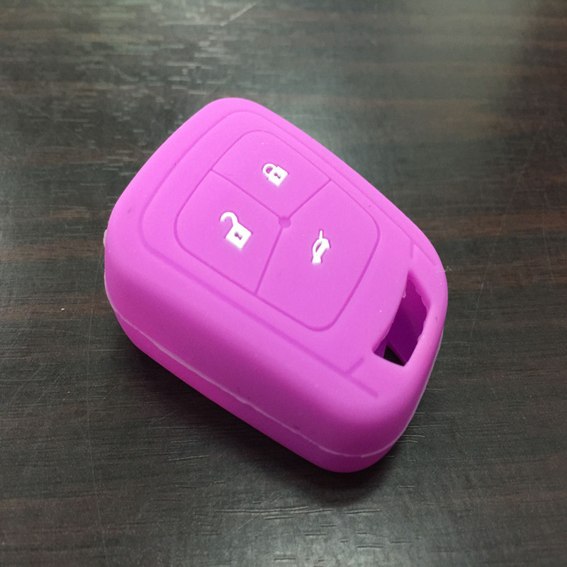 Suitable for Chevrolet Aveo Cruze Silicone Key Case Straight Type Special Car Remote Control Protective Cover Buckle