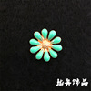 Metal golden hair accessory, handle, mobile phone solar-powered, handmade, flower decoration