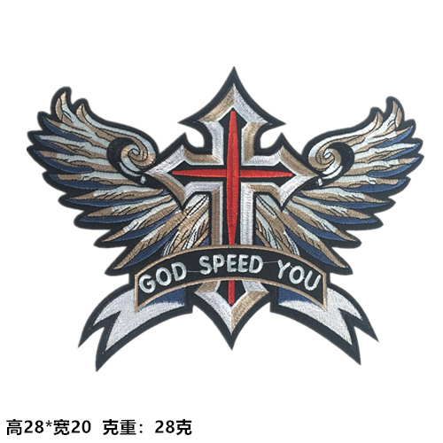 Estilo europeo y americano cráneo pegatinas de tela bordado estilo de la Universidad Ropa Decoración calcomanías fresco motocicleta fantasma cabeza reparación subsidio