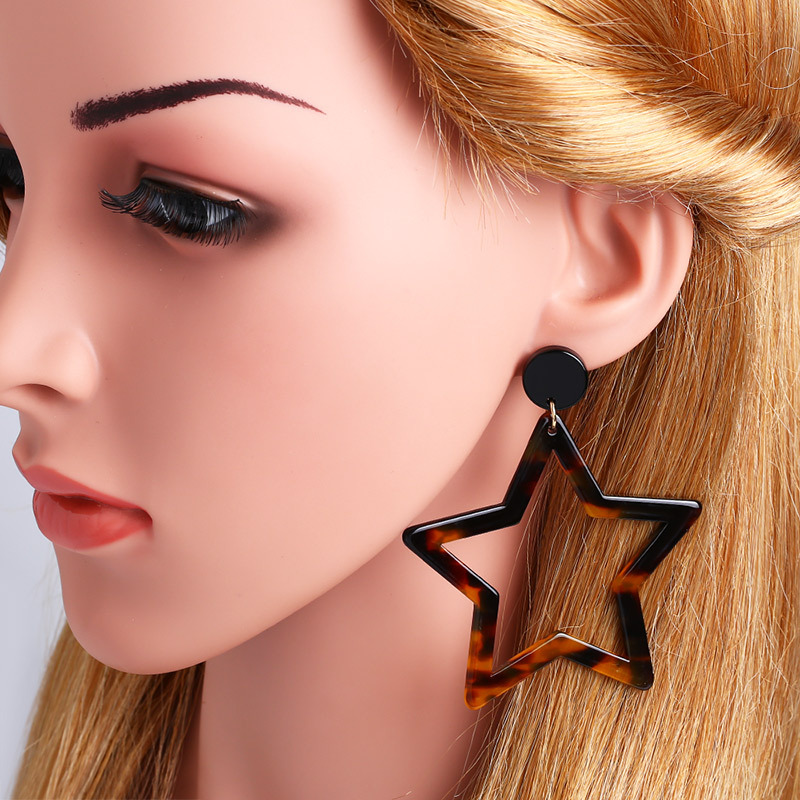 Acrylic Fashion Geometric earring  Pink  Fashion Jewelry NHAS0503Pinkpicture1