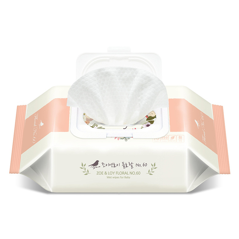 韩国进口婴儿湿巾批发 70抽家庭装盖子宝宝护肤手口湿巾 婴幼儿用