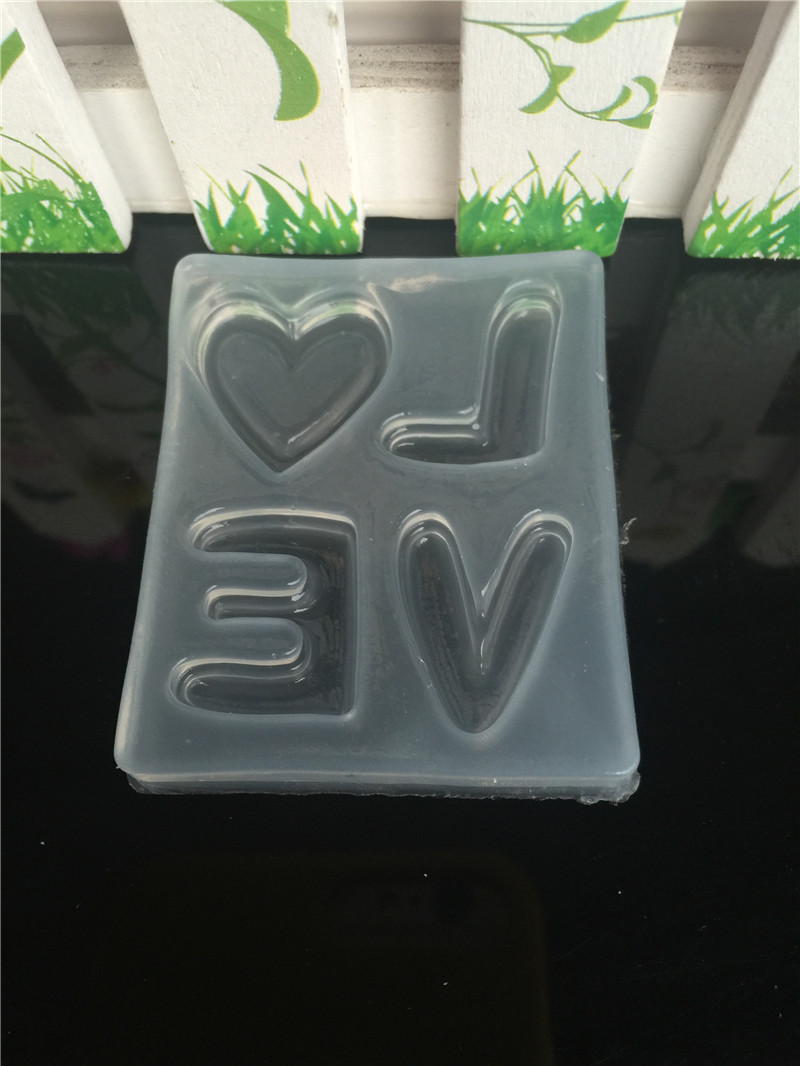 DIY Зеркало кристалл капельного клея плесень LOVE любовь силиконовые формы ручной работы ювелирные изделия серии букв