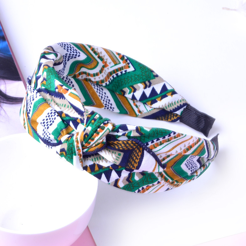 Cross-knotted Fabric Bow Headband display picture 1