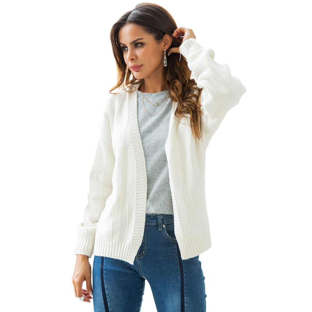 casual fashion solid color knit cardigan   NSSA28590