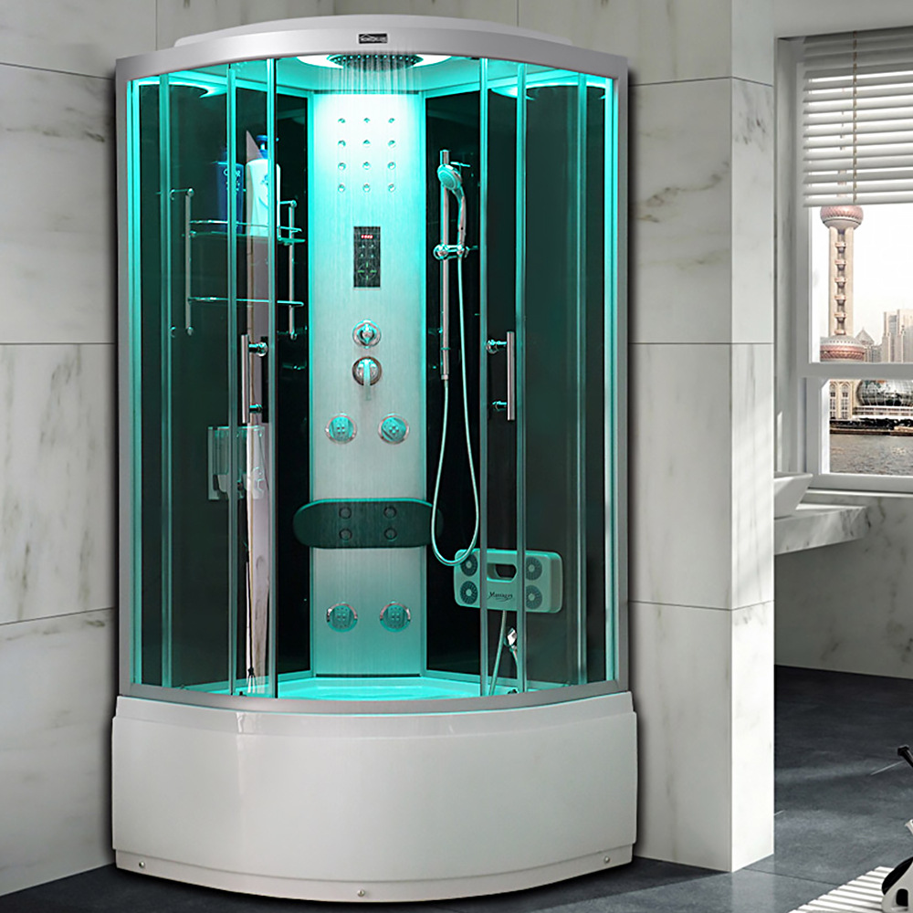 MODERN HYDRO SHOWER NO STEAM BATHROOM SAUNA ENCLOSURE WITH MASSAGE JET
