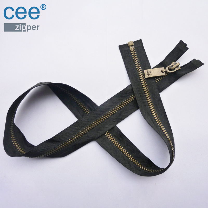 厂家供应5#金属开尾OEKE-TEX认证自锁金属拉链带锁