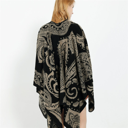 2020 autumn and winter hot sale new European and American fashion solid color flower 3D relief imitation cashmere large shawl scarf