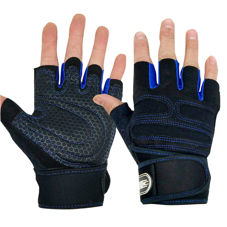 Cross border Manufactor wholesale customized lengthen Wristband men and women Weightlifting ventilation apparatus train non-slip Gym Gloves