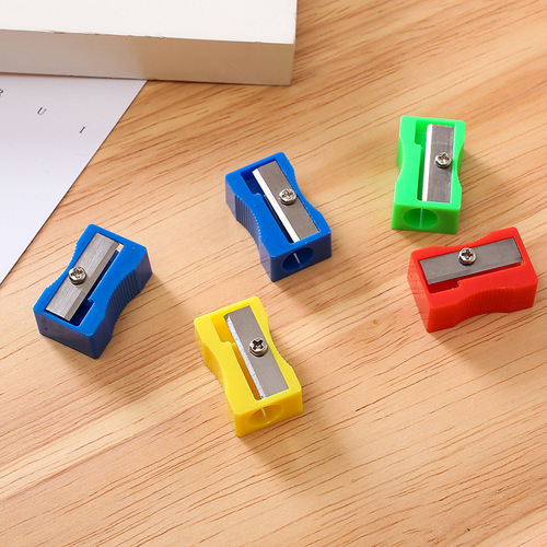 Customizable logo, geometric color, optional color pencil sharpener, pencil sharpener, pencil sharpener, eyebrow pencil sharpener