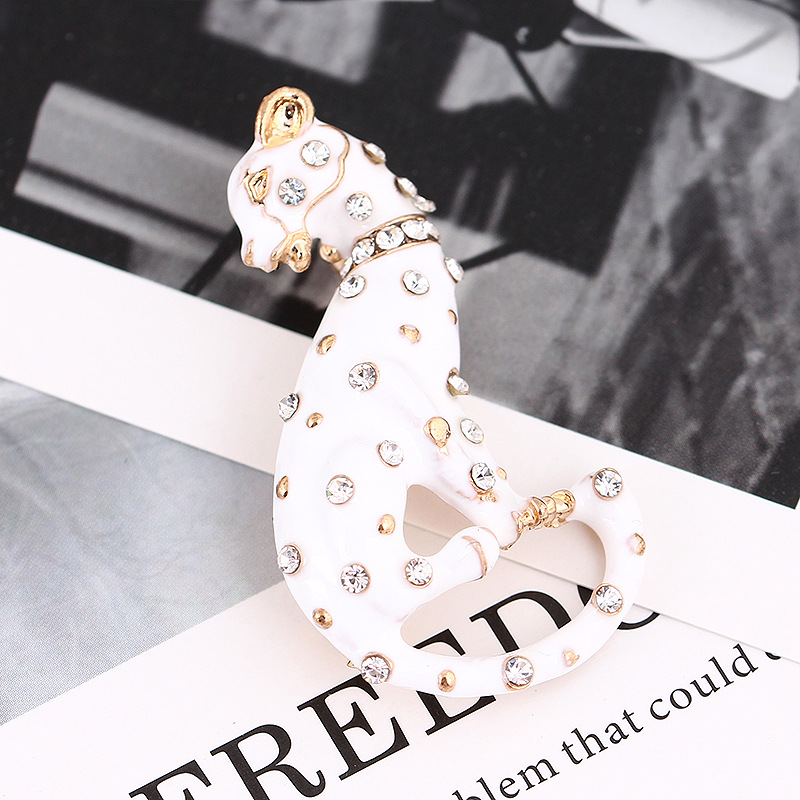 Ig Style Elegant Leopard Alloy Plating Inlay Rhinestones Unisex Brooches display picture 7