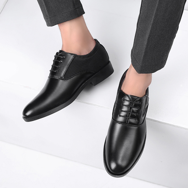 New Large Casual Leather Versatile Business Dress Men's Cover Wedding Shoes_vogvips.com