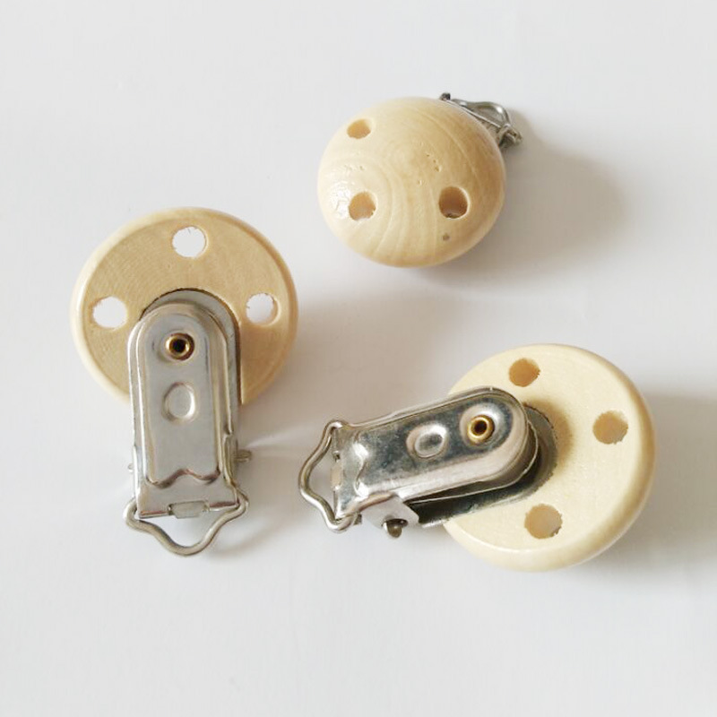 DIY joyería bebé molares accesorios madera cruda pezón clip COLLAR COLGANTE enlace clip hebilla de conexión