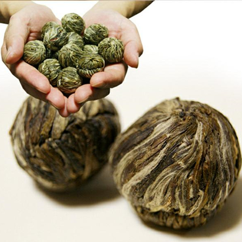 工艺花茶裸茶 散装龙珠茶球 观赏茶会开花的茶叶 500克65颗