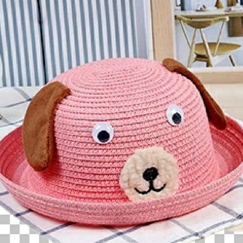Children's sun hat, boys and girls straw hat, child sun beach hat, baby summer cute sun protection cartoon hat, cool hat