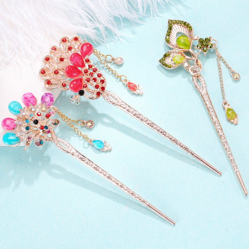 發簪古典複古風簪子步搖流蘇民族風複古宮廷漢服盤發頭小飾品