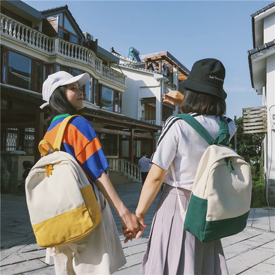 Nhỏ tươi túi cô gái đại học nữ Hàn Quốc campus nghệ thuật vai túi công suất lớn hoang dã 2018 hit thủy triều màu