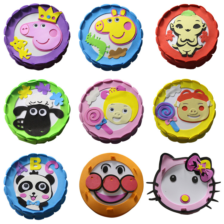 幼兒園親子活動兒童卡通燈籠批發 春節擺攤diy手工EVA燈籠