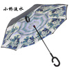 Reverse straight rod umbrella C -type car umbrella reverse umbrella ads umbrella slogo windproof umbrella double -layer umbrella shading