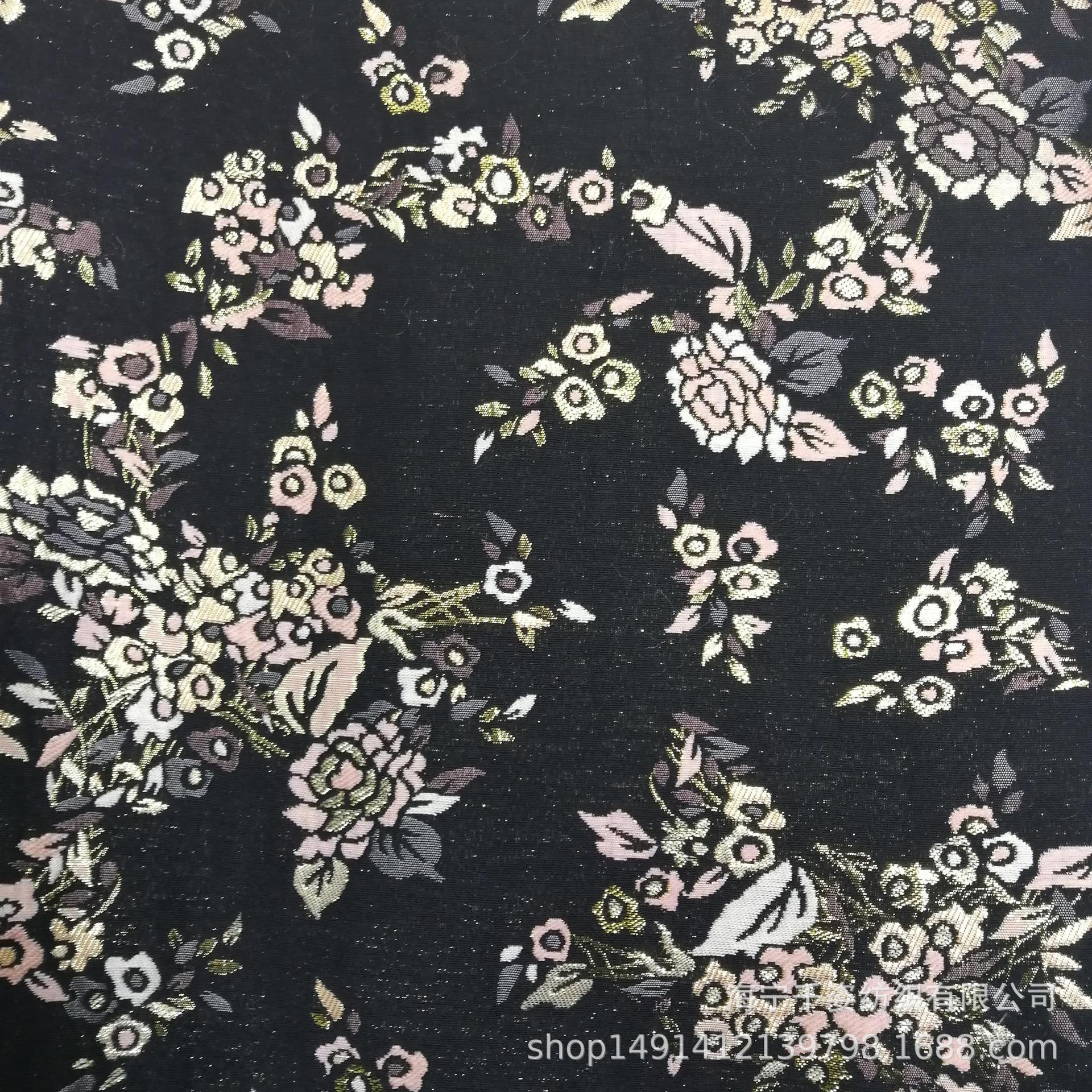 色织金银丝时尚秋冬款提花面料童装礼服连衣裙鞋料箱包抱枕