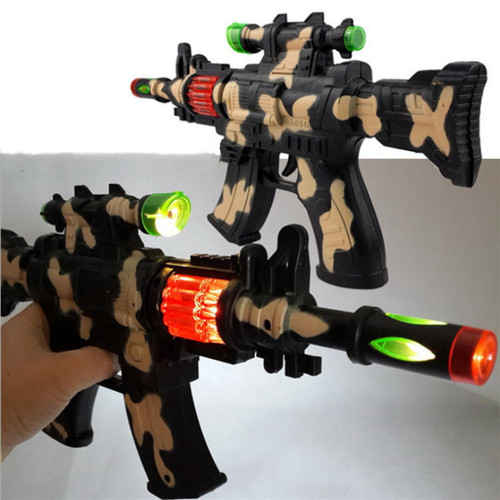 Camouflage luminous toy gun, simulated electric sound submachine gun, luminous street stall toys hot sale