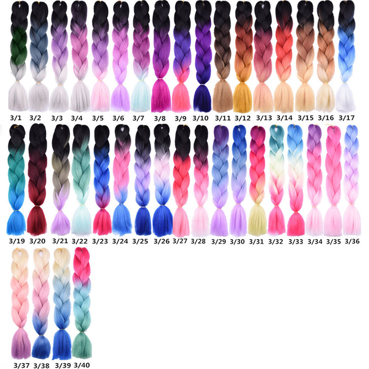 Dirty braid wig braid color gradient col...