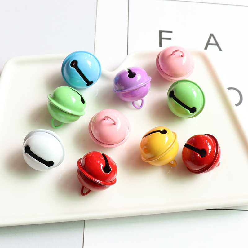 22mm color pintura pequeña campana color caramelo DIY Bell accesorios para mascotas collar bolsa llavero Accesorios
