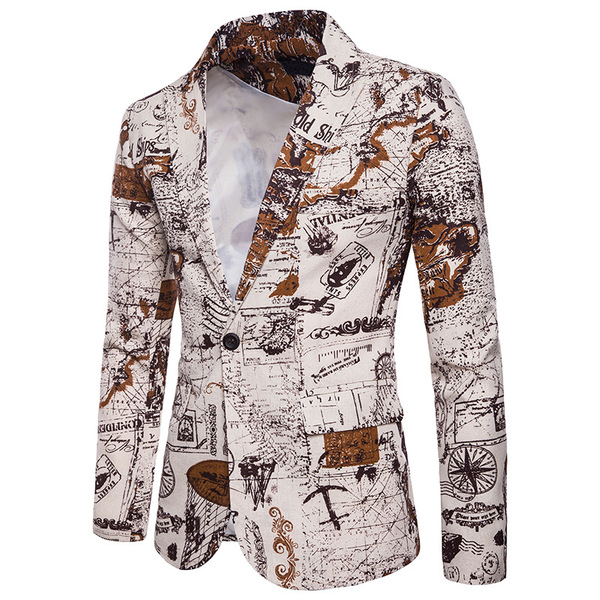 Dual-color Navigation Chart Style for Men’s Wear A button-down 