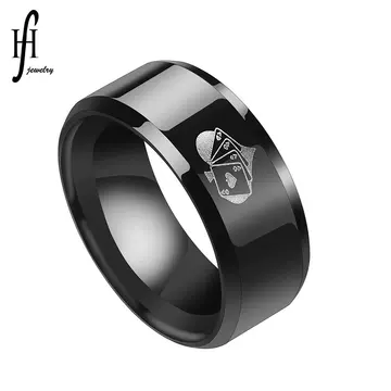 Amazon explosive creative hot selling European and American personality spades a playing card men's ring stainless steel ring wholesale - ShopShipShake