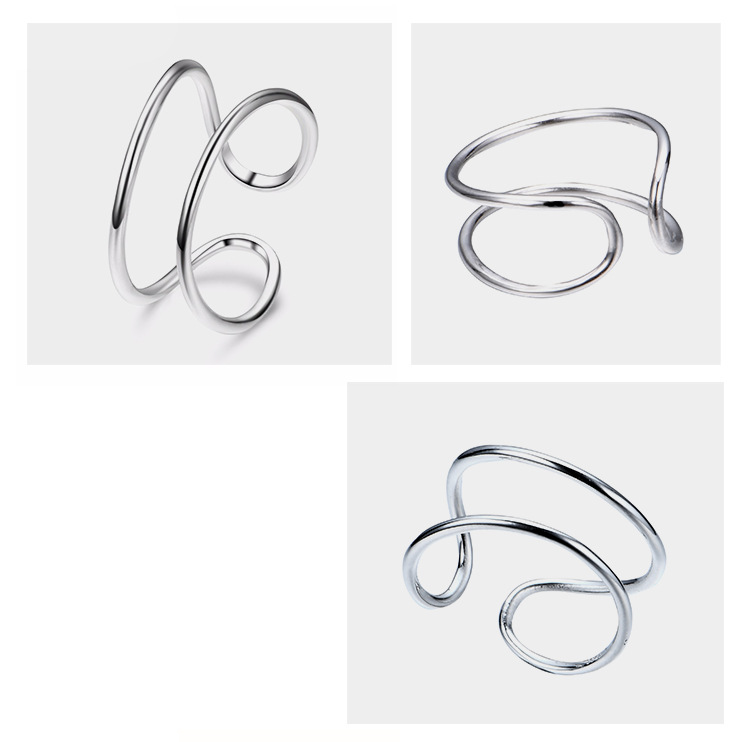 Women'S Gender Wholesale Jewelry Simple Style Geometric 925 Sterling Silver Rings