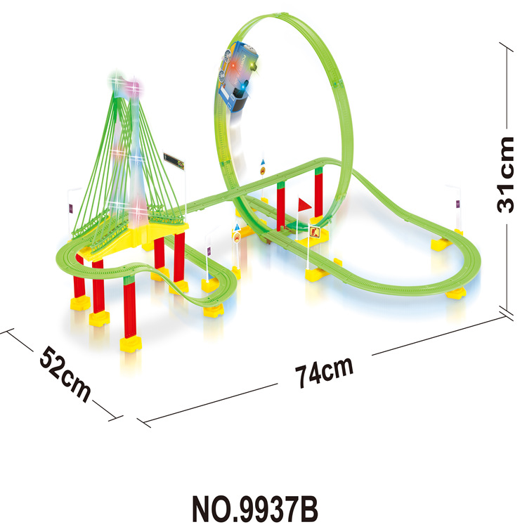 Electric Track Luminous Train Three-Dimensional Rotating Track Educational Education Parent-Child Creative Construction Assembly