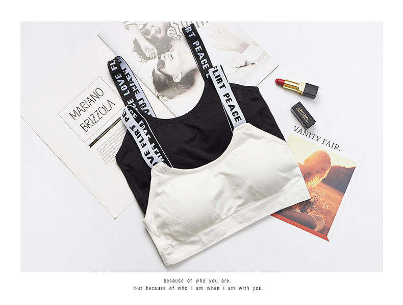 New seamless strapless undergarments without steel rings, with letters, comfortable base and sporty halter tops, sold directly by the manufacturer for women detail image 11