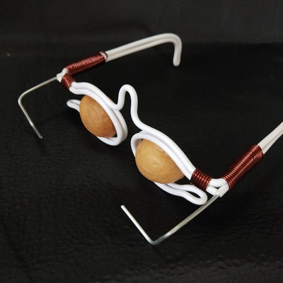 隔核桃壳艾灸眼镜框核桃灸眼镜架厂家直销眼部艾灸器具核桃药粉