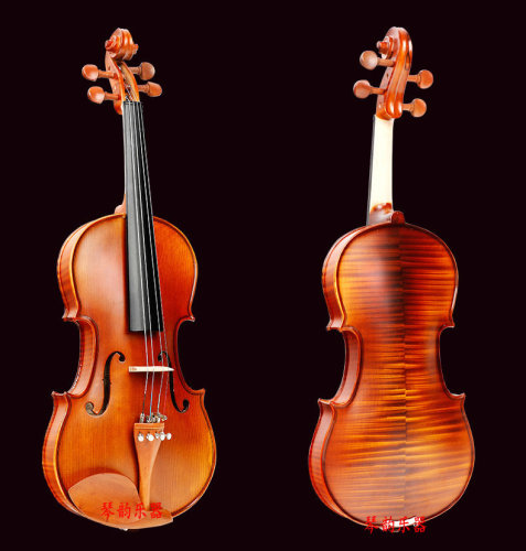 Solid wood violin craft tiger pattern solid wood violin